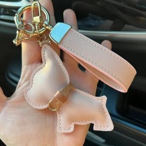 Sale🌺French Bulldog PU Leather Bag Charm/Detachable Loop Strap for Car Keys